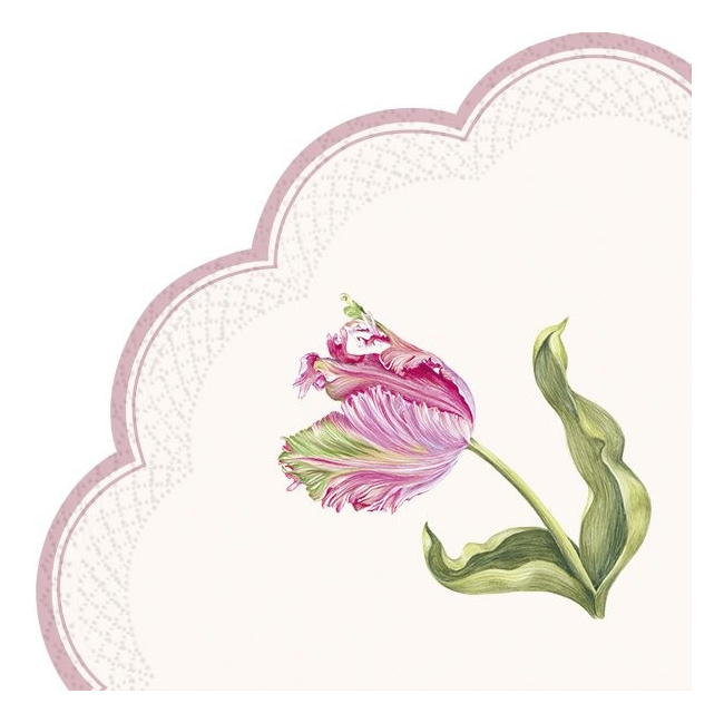 Serwetki okrągłe 34cm Driselle Cream 12szt.