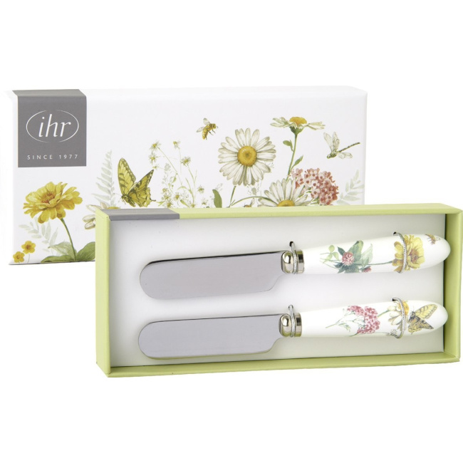 Komplet 2 nożyków Wildflower and Butterfly 12cm do masła