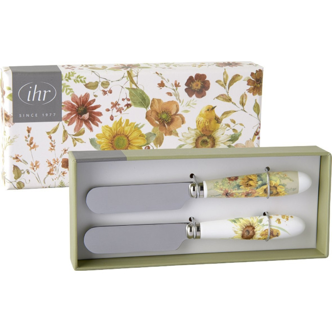 Komplet 2 nożyków Late Summer Beauties Cream 12cm do masła