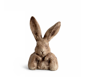 Dekoracja głowa zająca 37x23x16,5cm brązowa