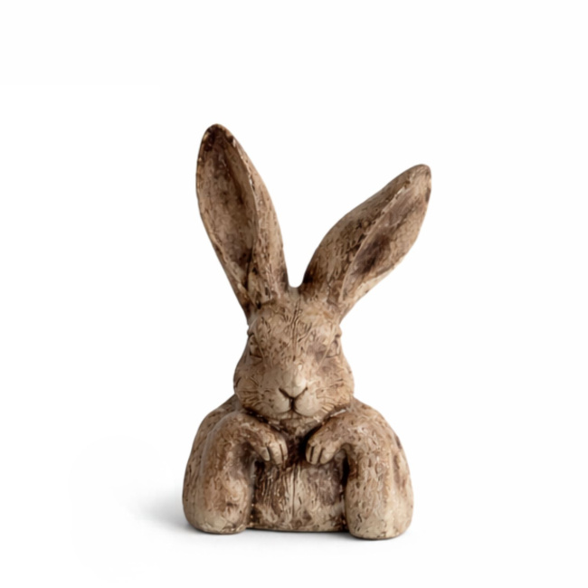 Dekoracja głowa zająca 37x23x16,5cm brązowa