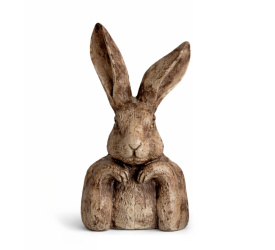 Dekoracja głowa zająca 49x27,5x19,5cm brązowa