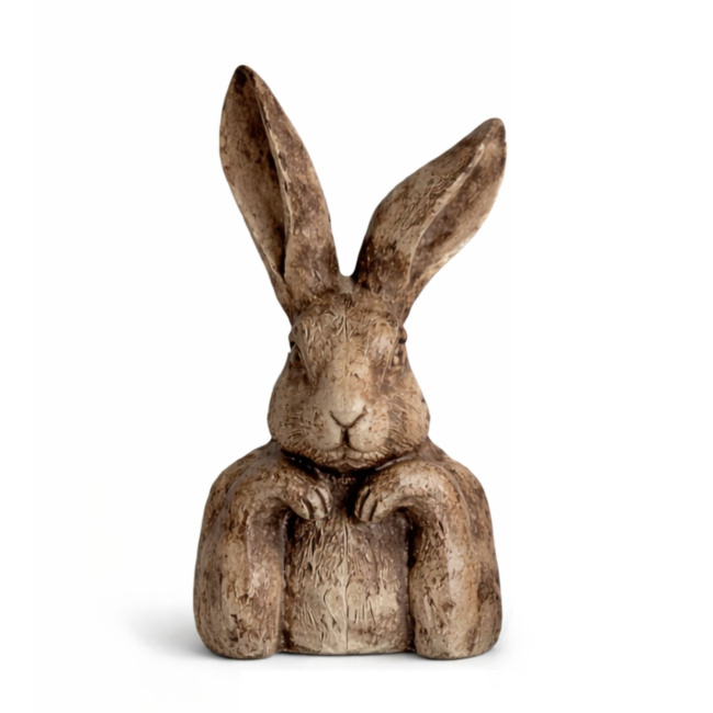 Dekoracja głowa zająca 49x27,5x19,5cm brązowa