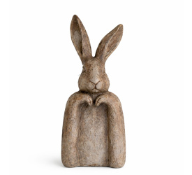 Dekoracja głowa zająca 79x38x26,5cm brązowa