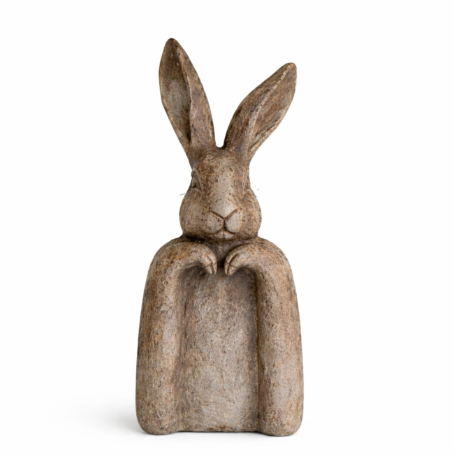 Dekoracja głowa zająca 79x38x26,5cm brązowa