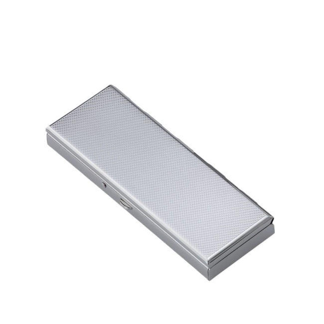 Pudełko na tabletki 10,2x3,8x1,4cm chromowane