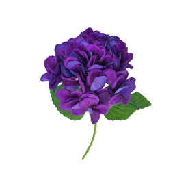 Sztuczna hortensja 49cm ciemnofioletowa