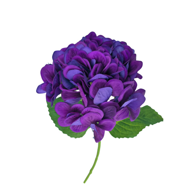 Sztuczna hortensja 49cm ciemnofioletowa