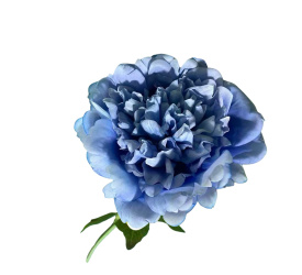 Sztuczna piwonia 56cm niebieska