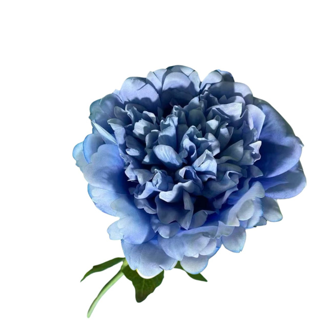 Sztuczna piwonia 56cm niebieska