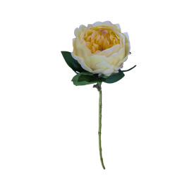 Sztuczna piwonia 58cm żółta