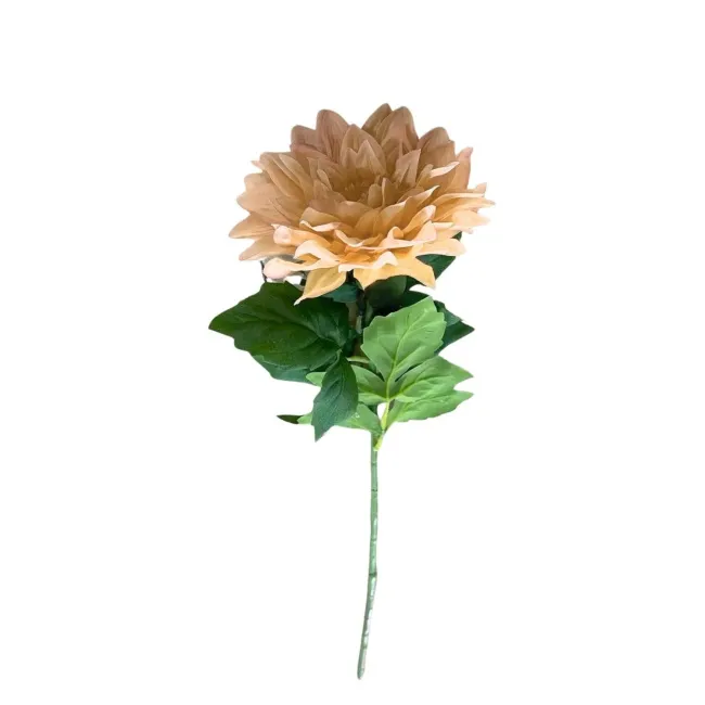 Sztuczna dalia 71cm jasnopomarańczowa