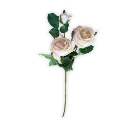 Sztuczna róża 78cm beżowa