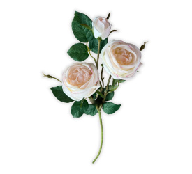 Sztuczna róża 78cm kremowa