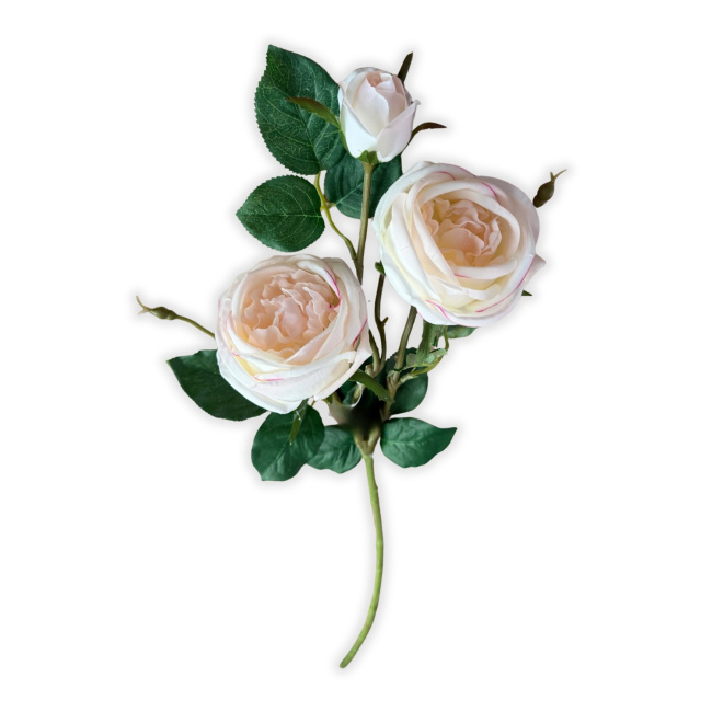 Sztuczna róża 78cm kremowa