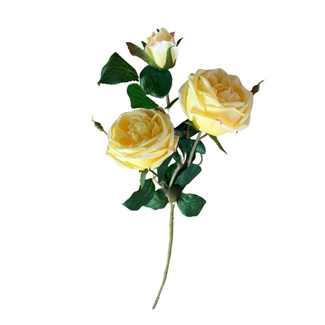 Sztuczna róża 78cm szampańska