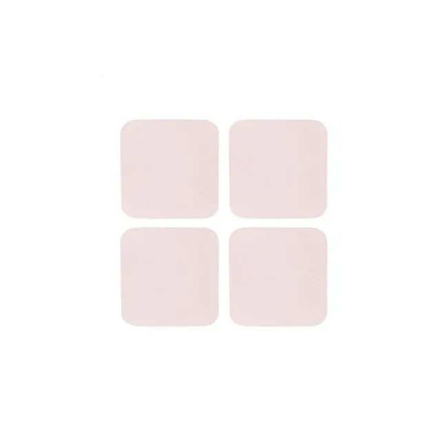 Komplet 4 podkładek pod kubki Leather Optic 10cm ekoskóra Rosepowder