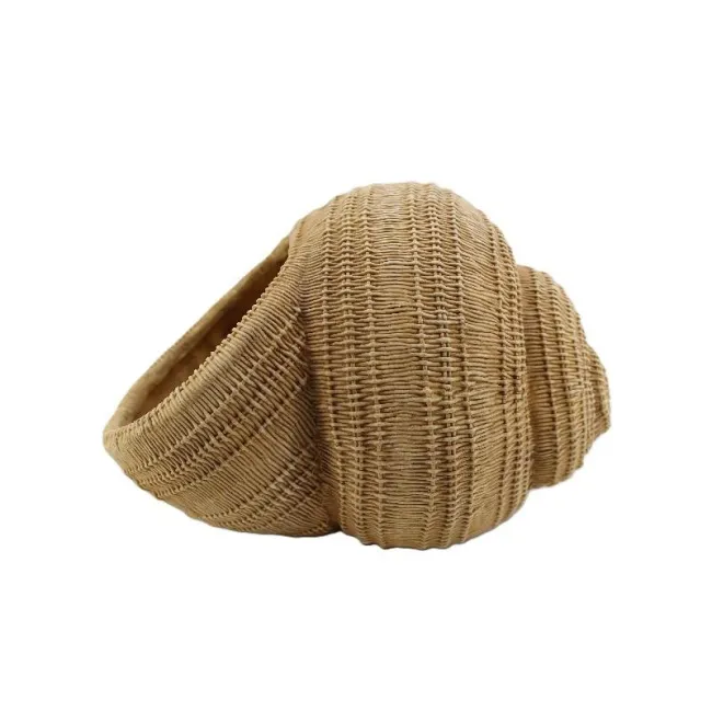 Donica w kształcie muszli 34,7x28,8x22,5cm jasnobrązowa