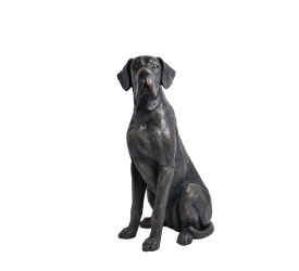Figurka pies dog niemiecki 77,2x51,2x34cm czarna