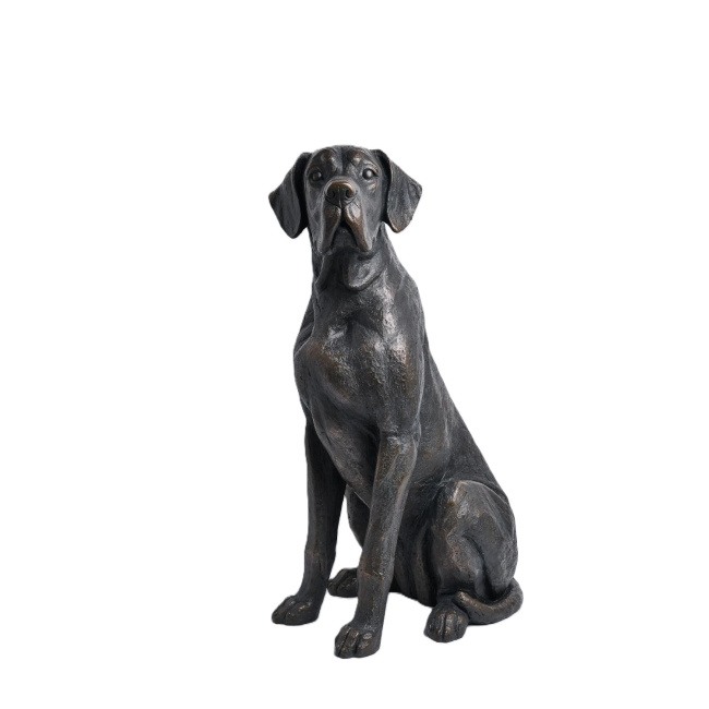 Figurka pies dog niemiecki 77,2x51,2x34cm czarna