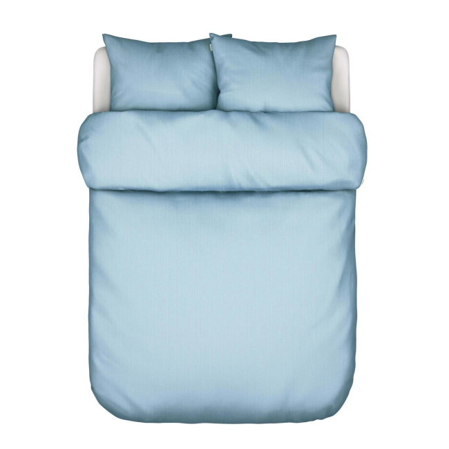 Komplet pościeli Senja 160x200cm + 2/50x70cm niebieski w drobną jodełkę