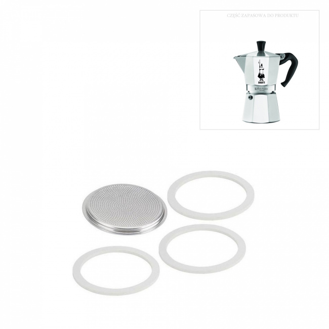 Sealing Rings Set for Aluminum Espresso Makers 3/4 Cup - 1