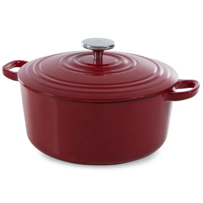 Garnek żeliwny Bourgogne 26cm 5.3l Chili Red