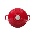 Garnek żeliwny Bourgogne 26cm 5.3l Chili Red - 4