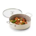 Garnek Aluminium Coloured 28cm 4,28l niski z pokrywką Almond Cream - 5