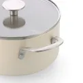 Garnek Aluminium Coloured 28cm 4,28l niski z pokrywką Almond Cream - 8