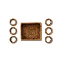 Komplet 6 obrączek do serwetek Radici Rattan Honey Brown - 9