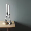 Komplet 2 świeczników Cobra 20cm stal polerowana - 7