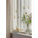 Zawieszka jajko 6,6cm szkło + stal pozłacana 18 kt  - 2