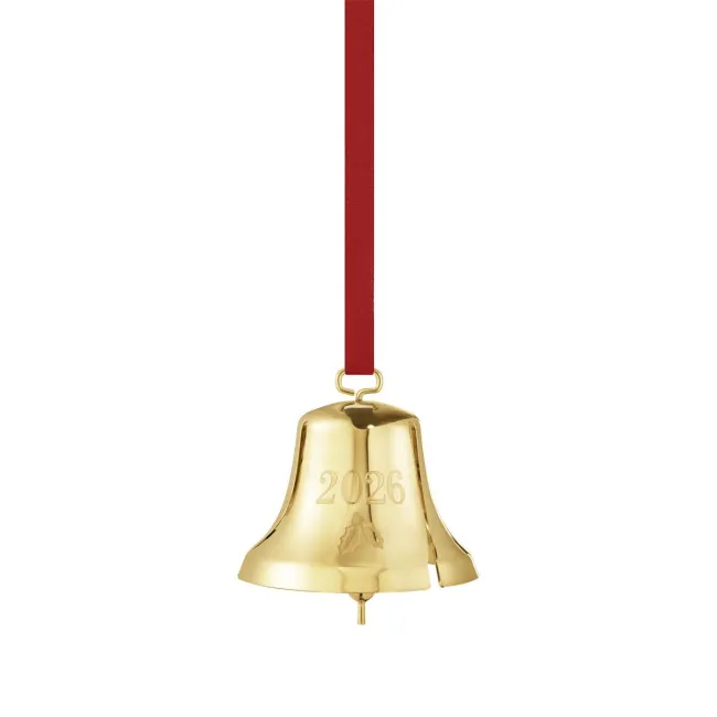 Zawieszka dzwonek 5,2cm mosiądz pozłacany 18 kt