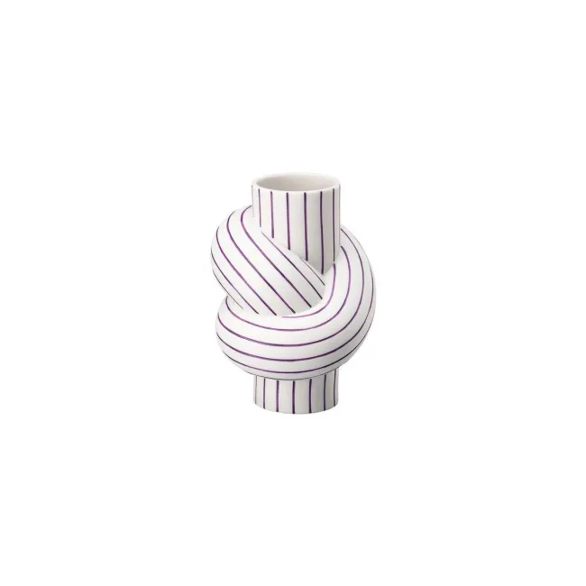 Wazon Node Stripes 12cm Plum