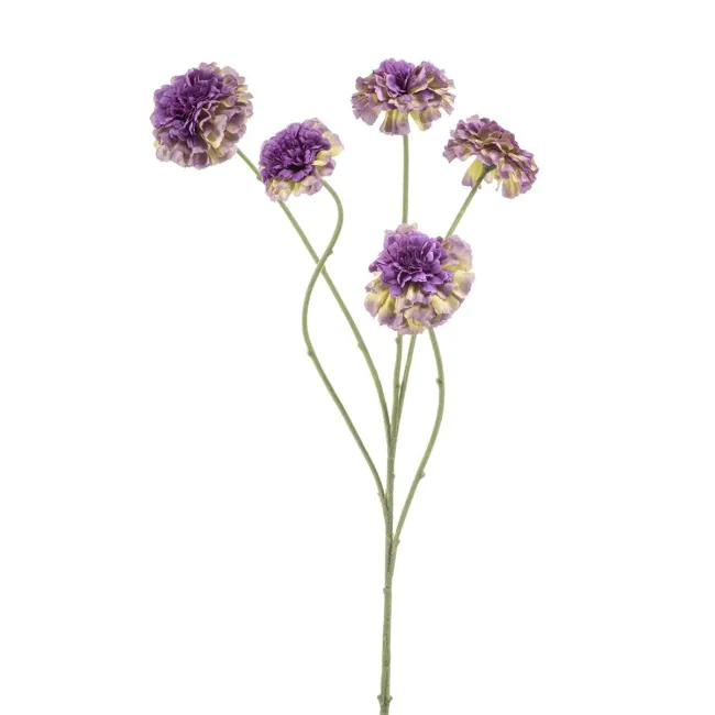 Sztuczna cynia 90cm zielono-fioletowa