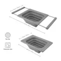 Cedzak na zlewozmywak 26x36,8-57cm rozkładany Charcoal Grey - 3