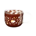 Kubek XMAS Glass 400ml leaves - 2