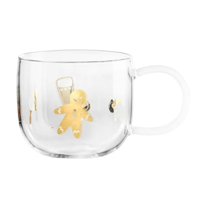 Kubek XMAS Glass 400ml cookies