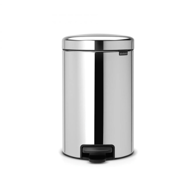 NewIcon 12l Trash Can Polished Steel
