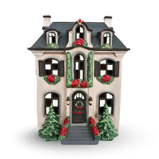  Dekoracja domek do świec LED 21.3x16,6cm
