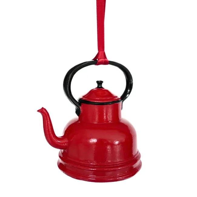 Zawieszka w kształcie czajnika 7.5cm czerwona