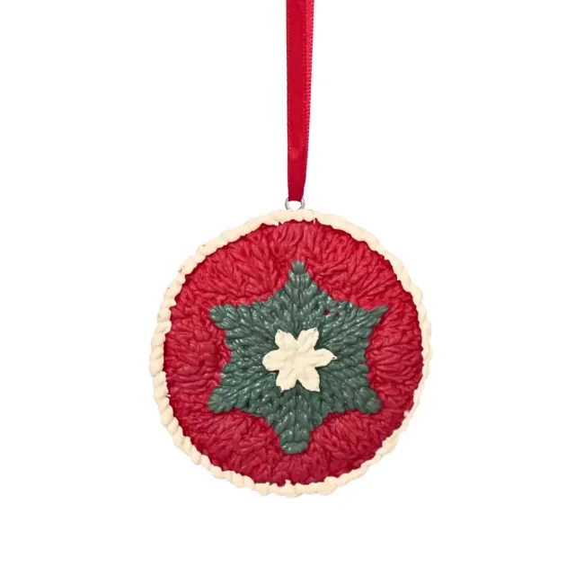  Zawieszka w kształcie wełnianej bombki 10.6x7,8cm