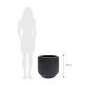 Donica Low Leila 48x53cm L sandblasted black - 2
