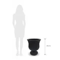 Donica Cup 46x38cm M sandblasted black - 2