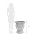 Donica Cup Edge 68x60cm L white antique - 2