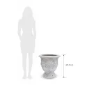 Donica Cup Edge 48.5x45cm M white antique - 2