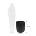 Donica High Leila 68x53cm L sandblasted black - 2