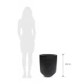 Donica High Leila 48x40cm M sandblasted black - 2