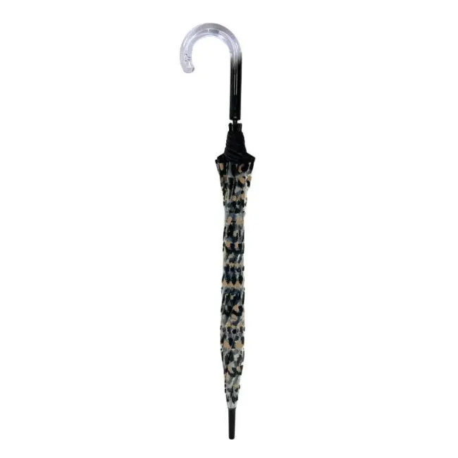 Parasol przezroczysty długi Leopard - 1